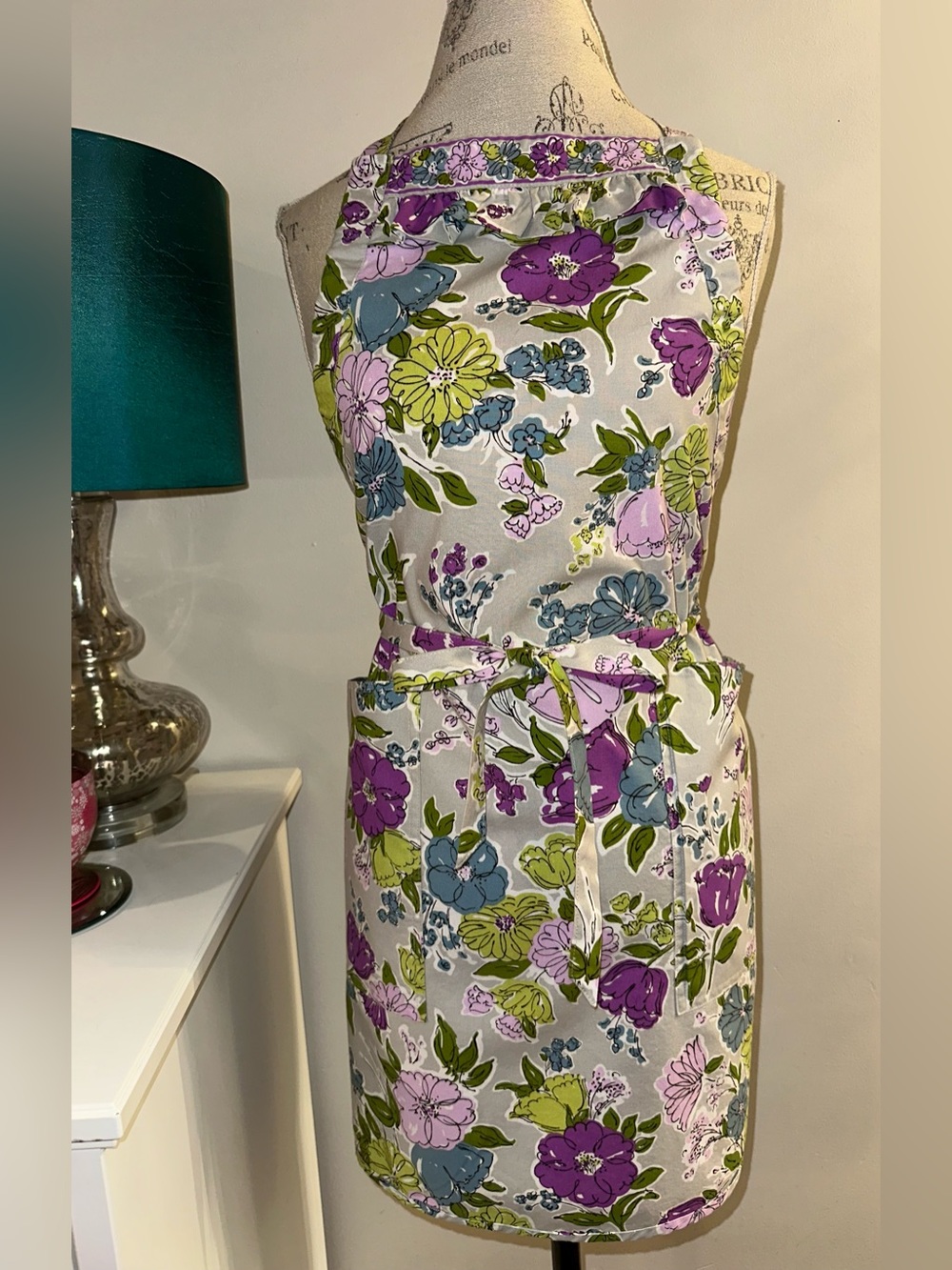 Vera Bradley “Watercolor” (2011) Print Full Cotton Apron NEW WITHOUT TAGS